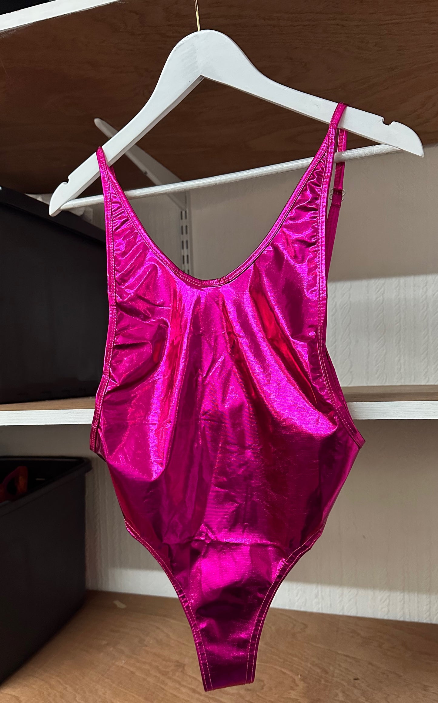 Pink Shiny Bodysuit
