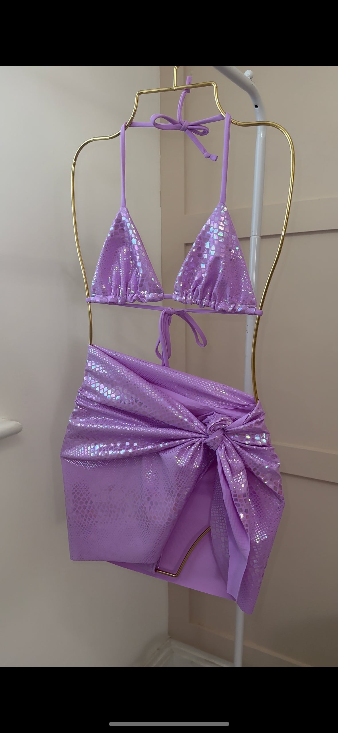 SAMPLE SALE Lilac Snake Sarong