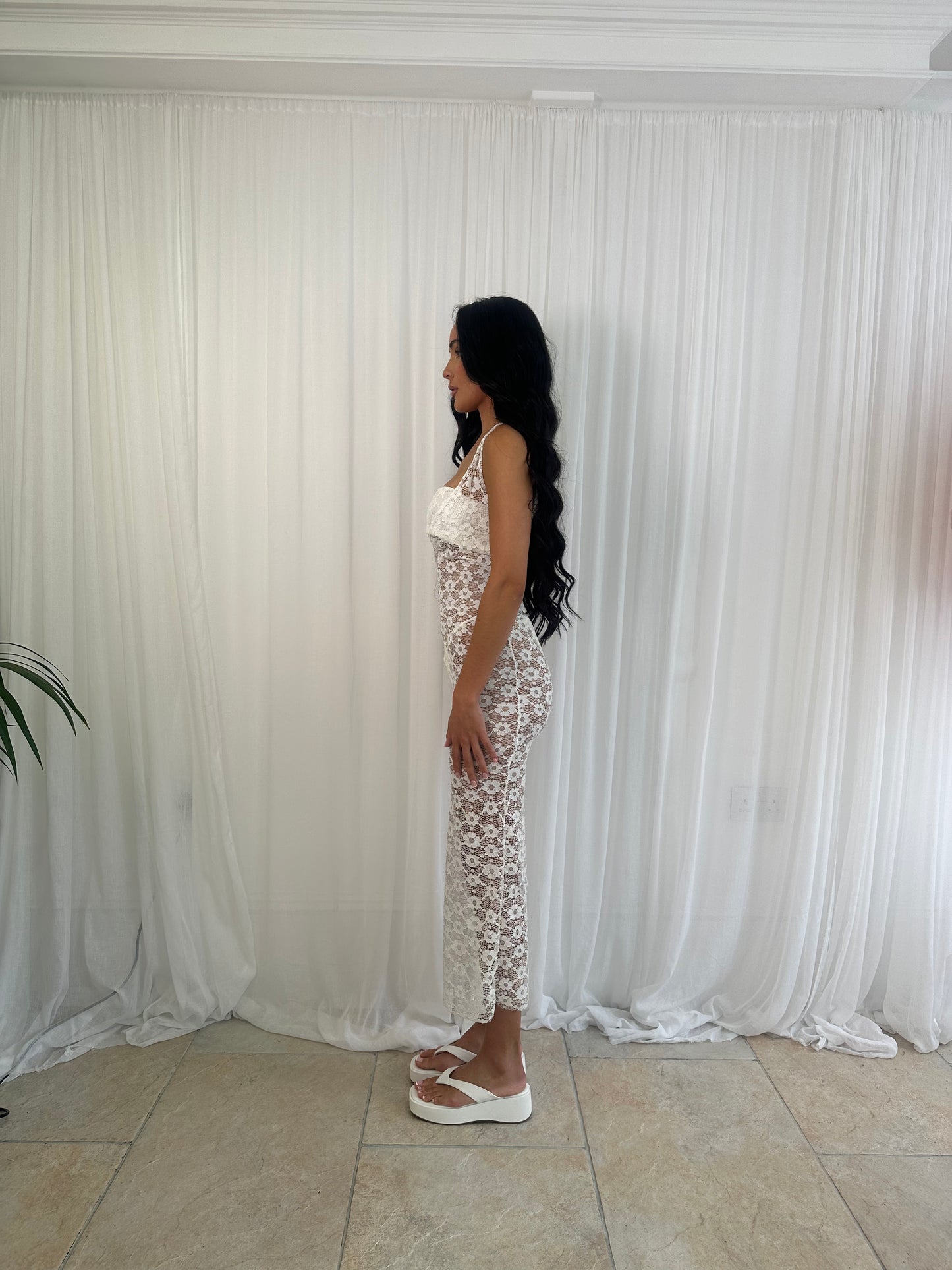 Ivory Lace Midaxi Dress INCLUDING BIKINI