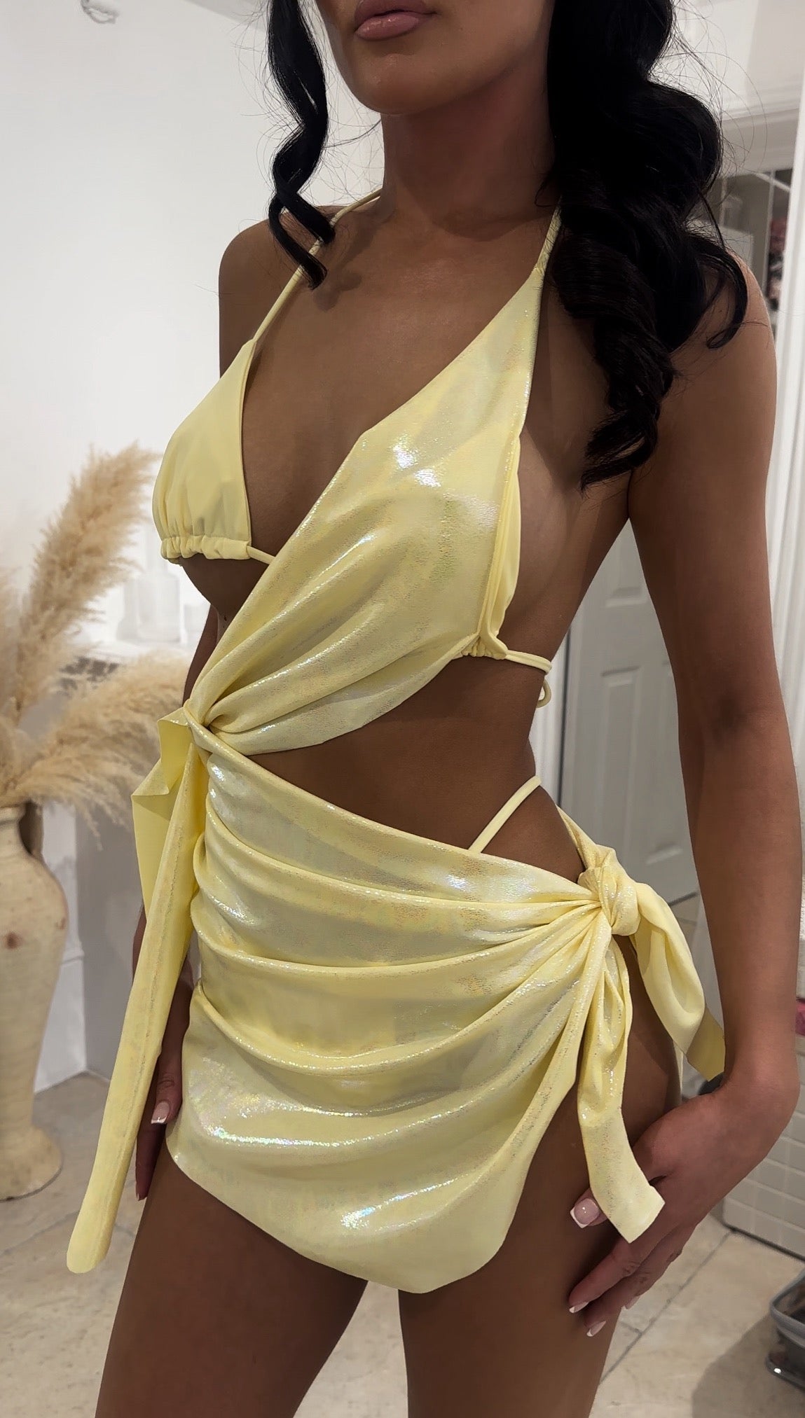 SAMPLE SALE Lemon Drape Dress SIZE S