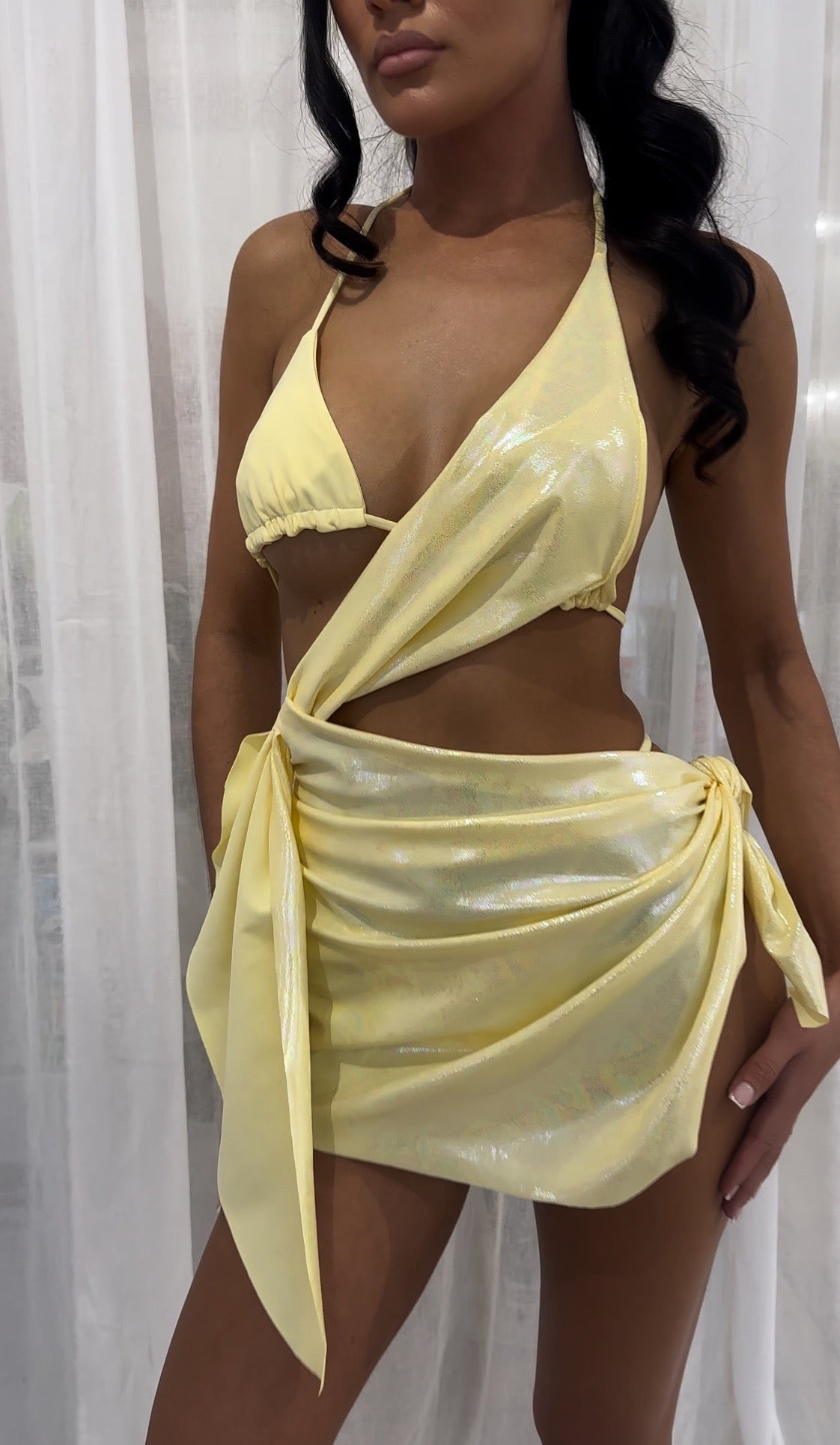 SAMPLE SALE Lemon Drape Dress SIZE S