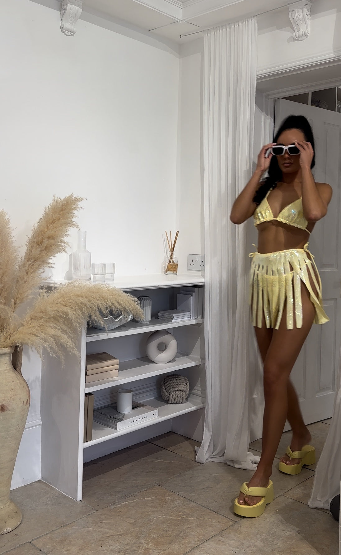 Lemon Snake Tassel Skirt