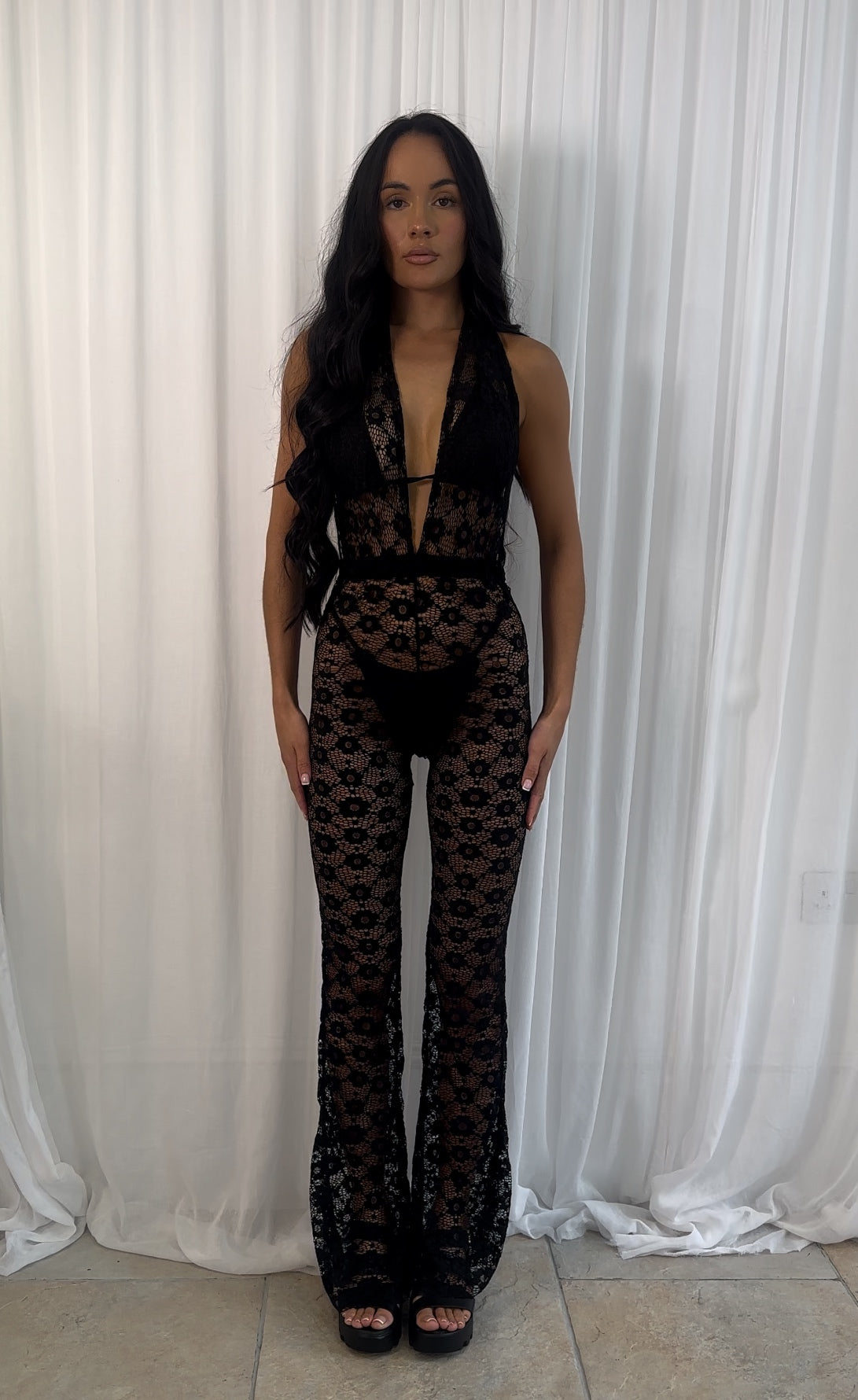 Black Lace Jumpsuit