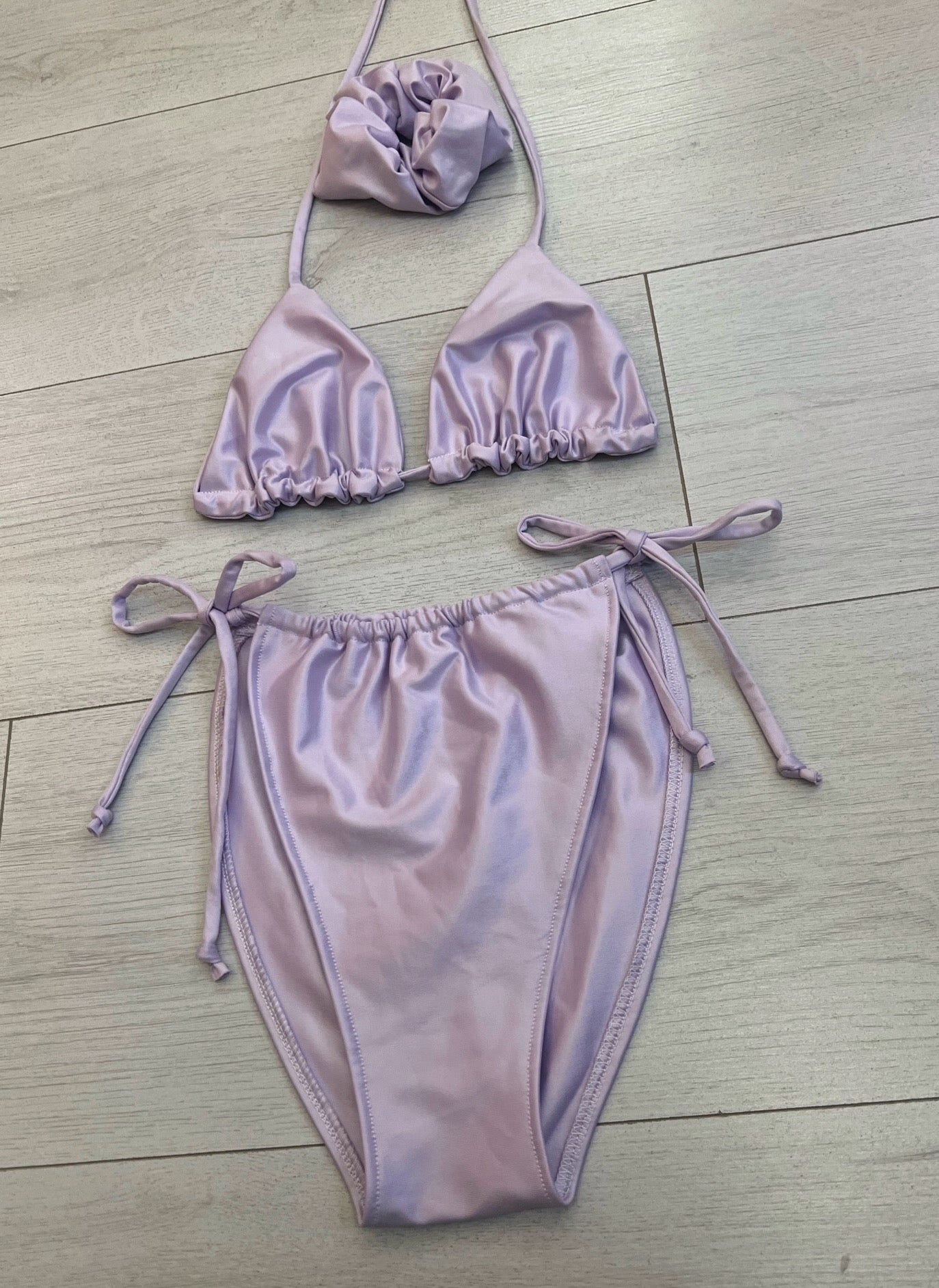 Lilac Wet Look Bikini
