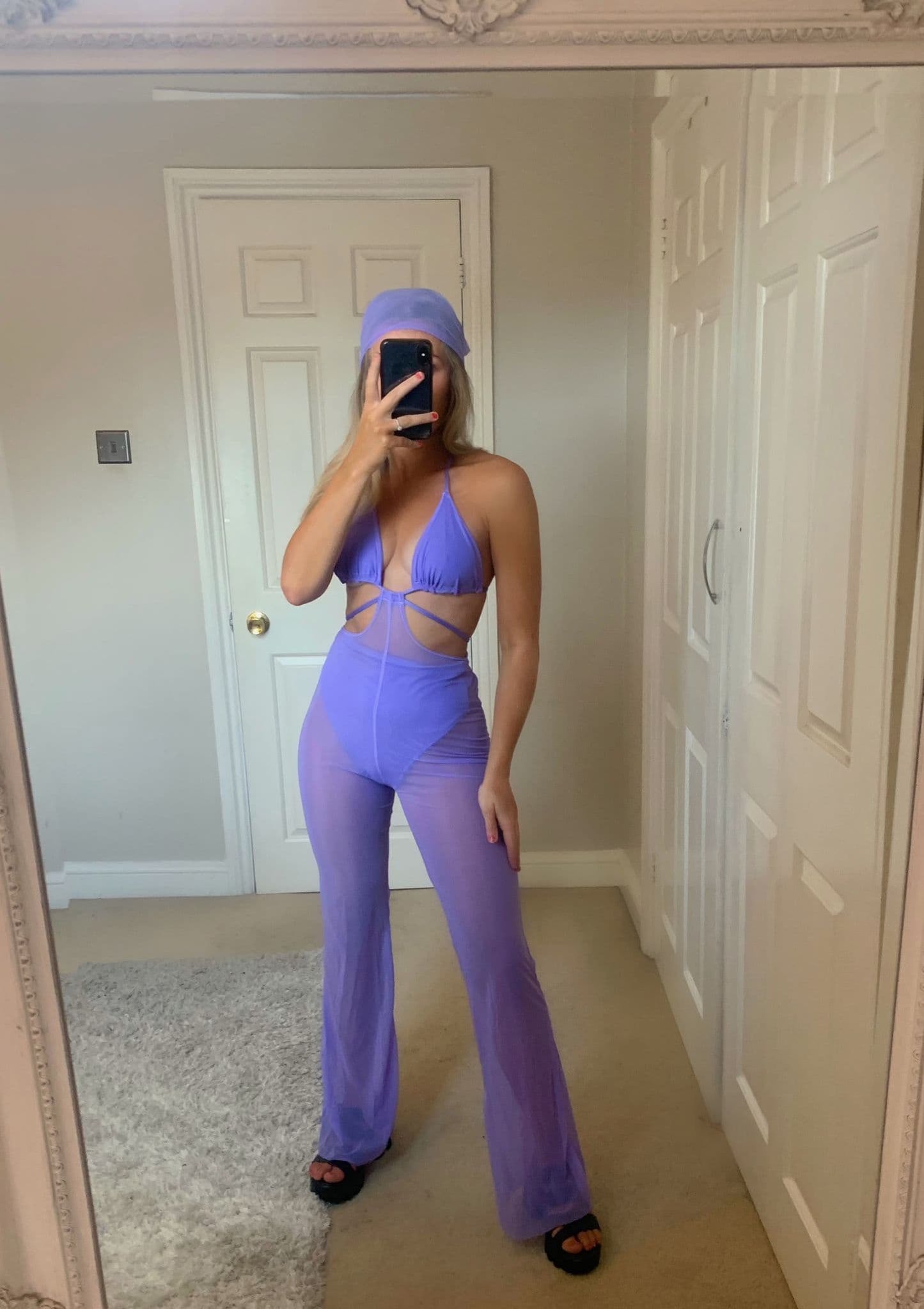 Lilac Mesh Jumpsuit