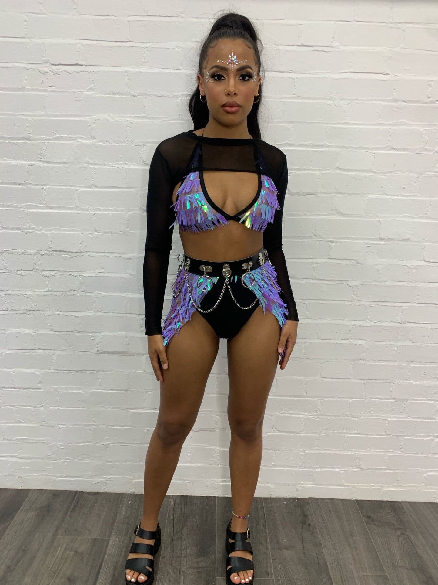 Lilac Spike Sequin Sarong