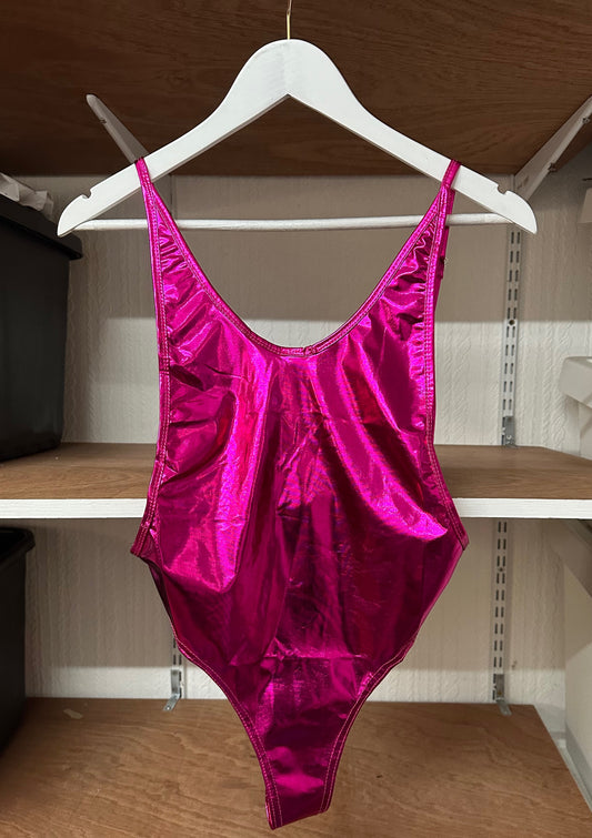 Pink Shiny Bodysuit