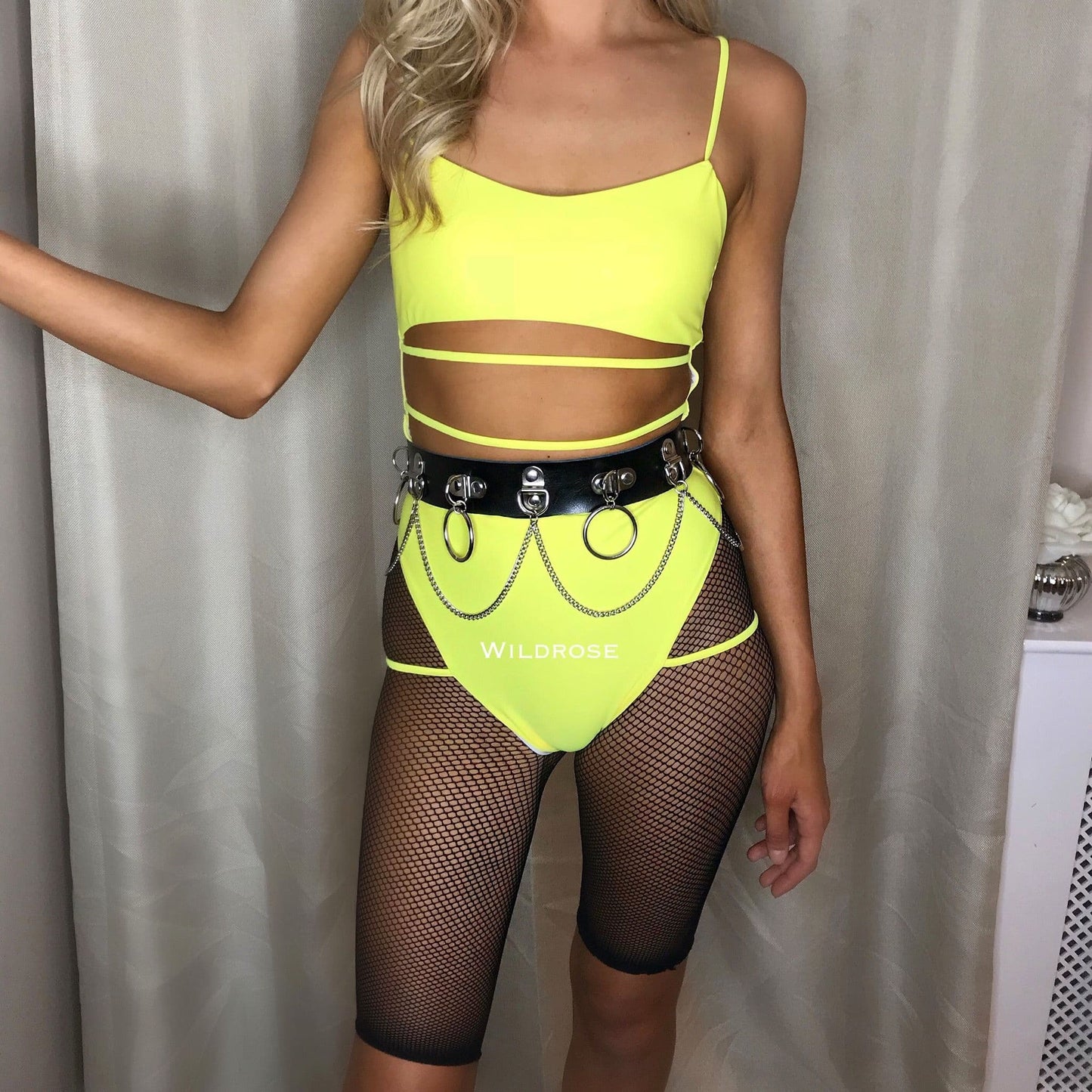 Black Fishnet Cycling Shorts
