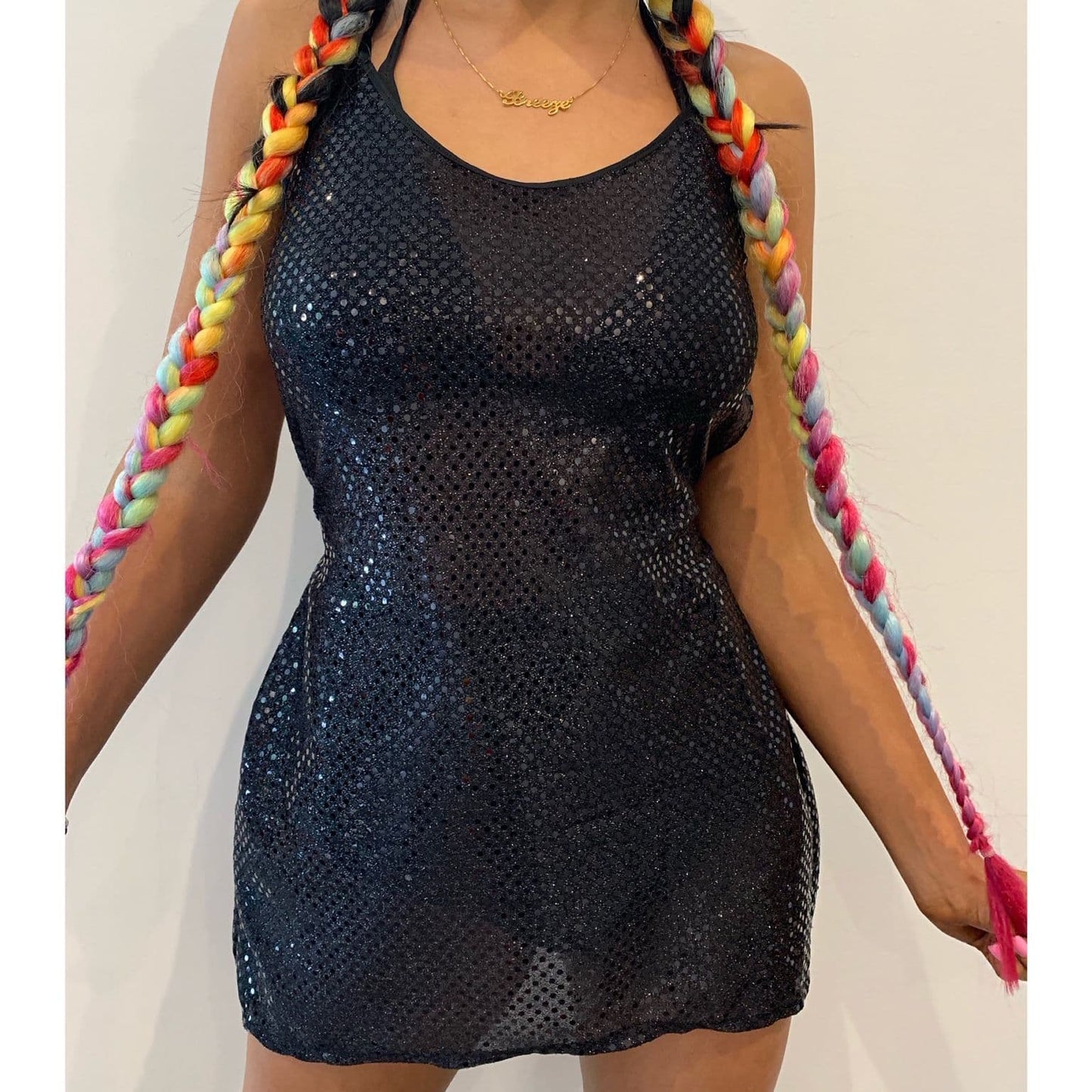 Black Polka Mini Dress