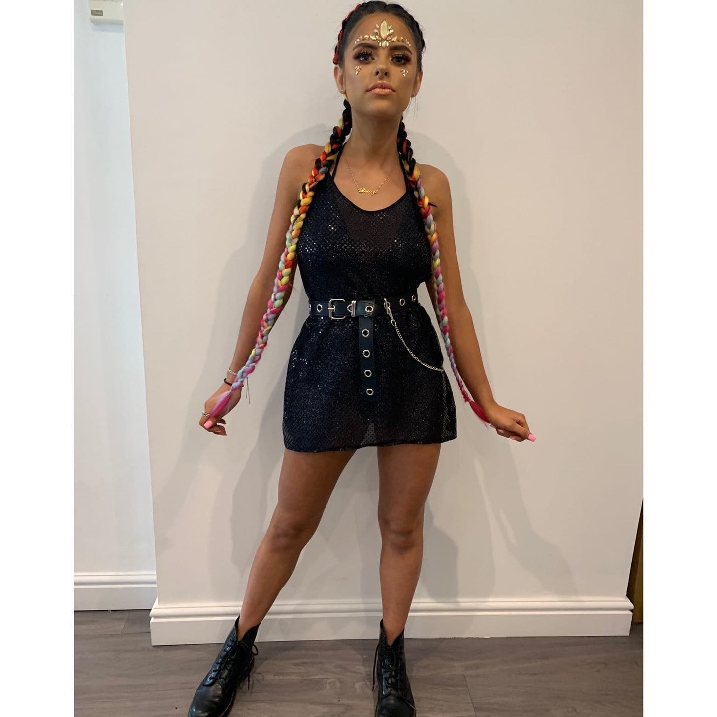 Black Polka Mini Dress