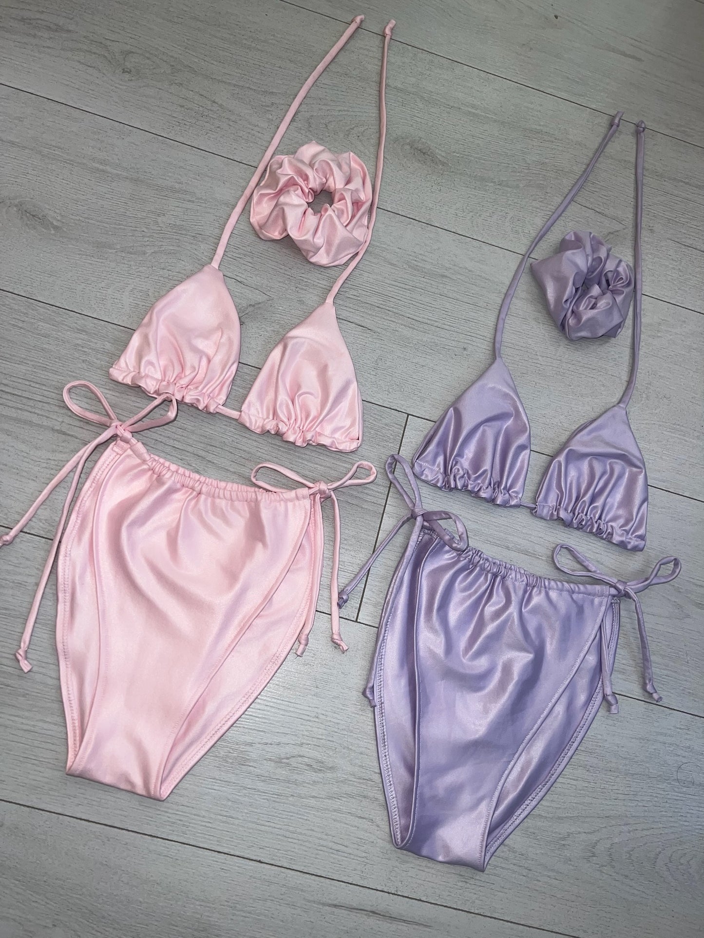Pink Wet Look Bikini