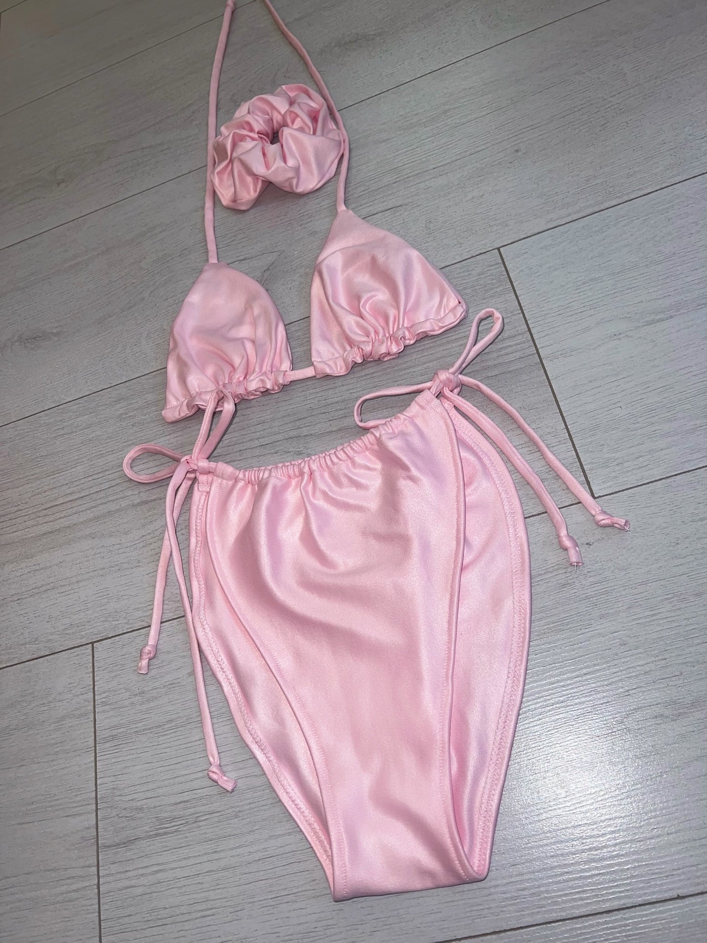 Pink Wet Look Bikini