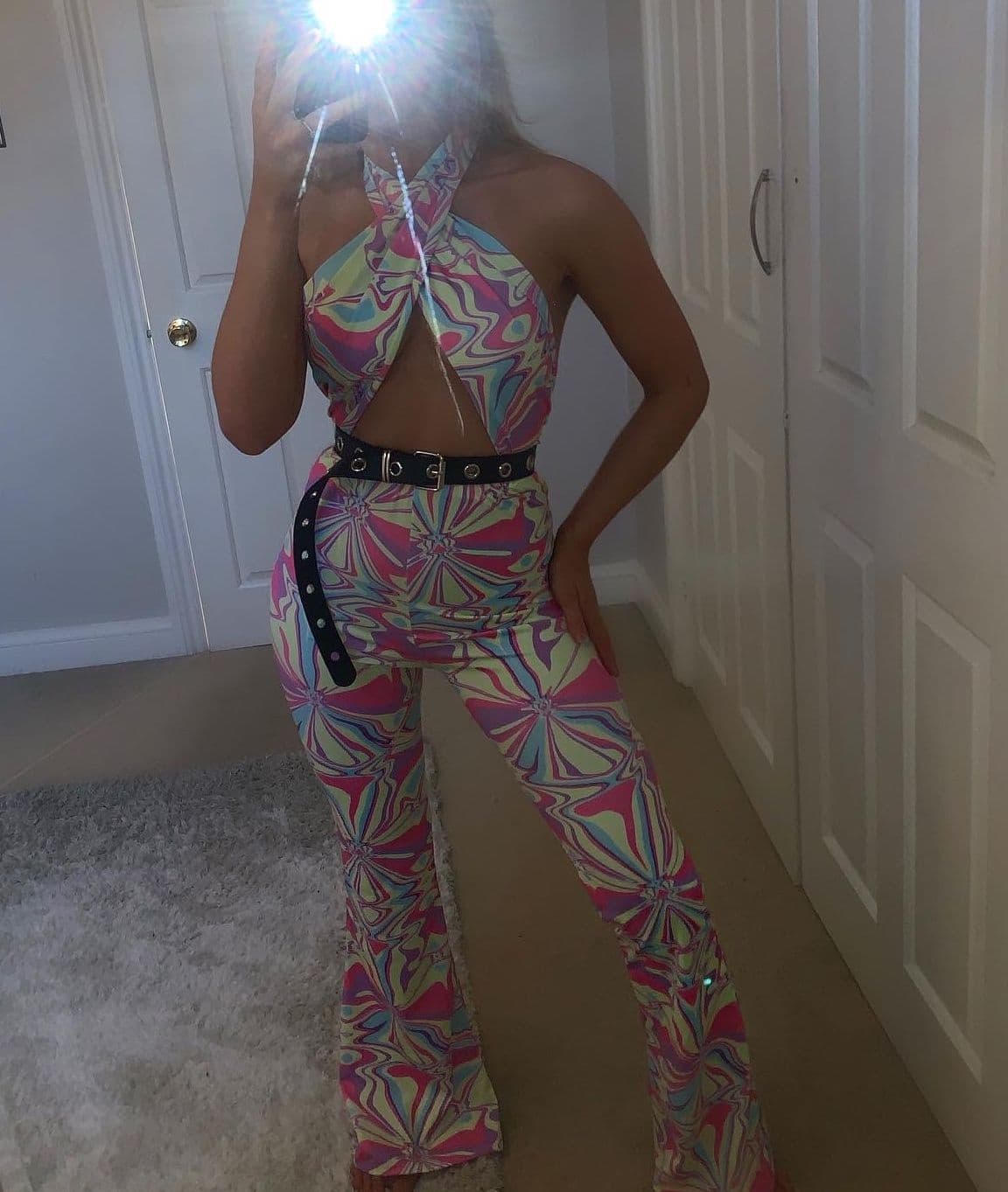 Pastel Abstract Swirl Jumpsuit