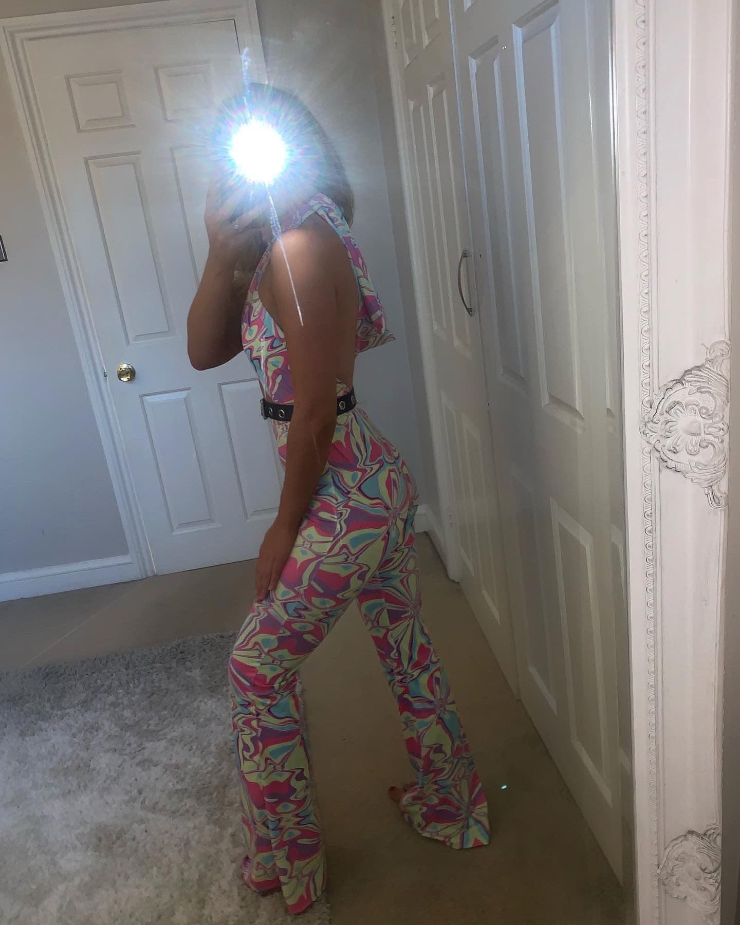 Pastel Abstract Swirl Jumpsuit