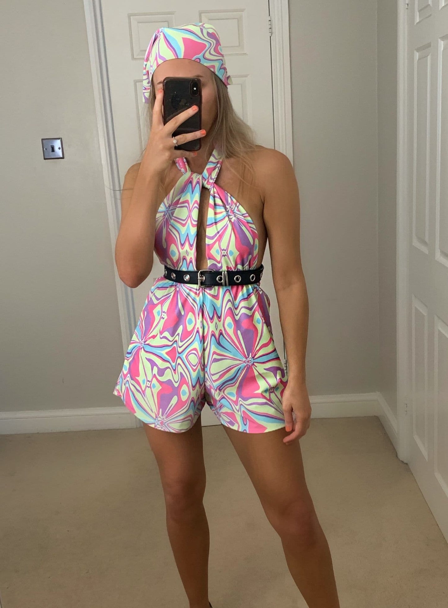 Pastel Abstract Swirl Playsuit